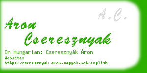 aron cseresznyak business card